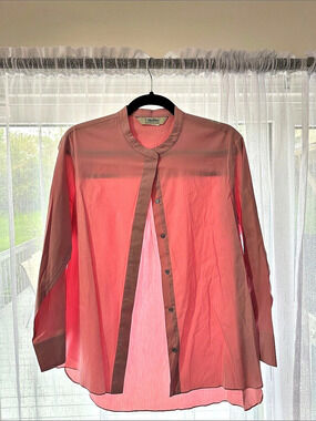 Max Mara Women's Pink Button-Front Shirt